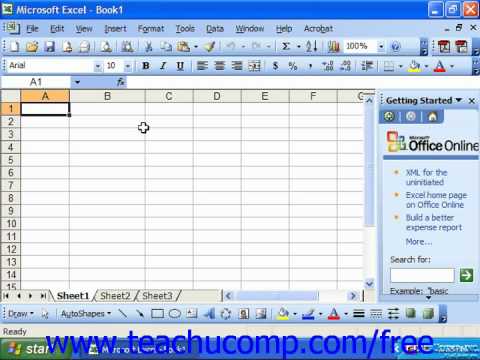 Excel 2003 Tutorial The Menu Bar Microsoft Training Lesson 1.3 - YouTube