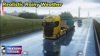 Extreme Rainy Weather🥶 | Transporting Machine Parts | Truckers Of Europe-3 | Gameplay