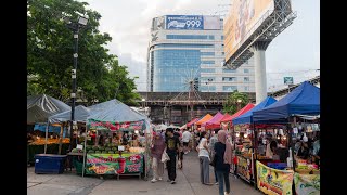 [4K] พาเดินสำรวจร้านค้ากว่าร้อยร้านในตลาดนัด กกท. บนถนนรามคำแหง กรุงเทพฯ