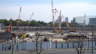 新国立競技場 (Tokyo 2020 Olympic Stadium) の建設状況（2017年4月29日）