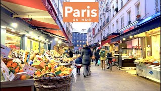 Paris France, HDR walking - Paris Evening walk , Paris 17th Arrondissement - 4K HDR 60 fps