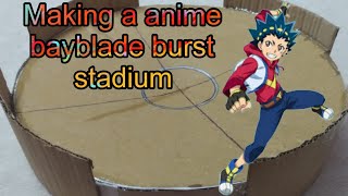 how to make a bigsize anime bayblade stadium🏟/diy cardboard bayblade burst stadium