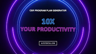 Driving Social Impact with AI: CSR Program Plan Generator Demo Video