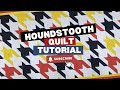 How To Make Houndstooth Quilt Design | Cushion Cover Design|  #patchwork #quilting #sew #stitching