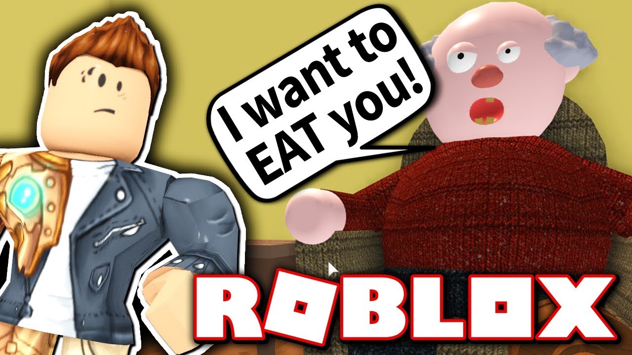 Escaping My Crazy Grandpa S House Evil Roblox Youtube