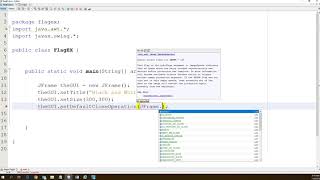 Java Flag GUI example