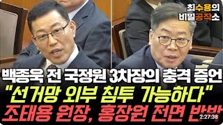 [최수용의 비밀공작소] 백종욱 전 국정원 3차장의 충격 증언 \