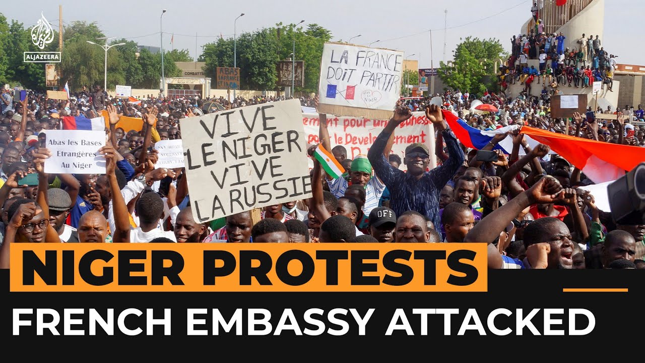 Niger Coup Supporters Attack French Embassy | Al Jazeera Newsfeed - YouTube