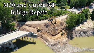 Update M30 and Curtis Rd Bridge Edenville Dam Collapse Wixom Lake Flood 2020 - Aerial