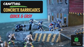 Concrete Barricades For Warhammer 40k - Kill Team - Necromunda - EASY