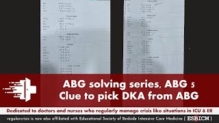 ABG solving series, ABG 5; Clue to pick diabetes ketoacidosis (DKA) from ABG | RegularCrisis