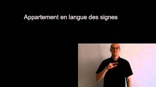 Appartement en langue des signes française