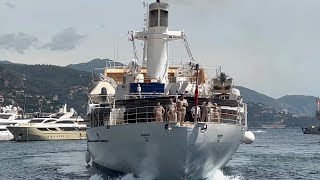 ATLANTIS II 116m•back in Monaco•Full Docking Maneuver at Her Mooring Berth @emmansvlogfr