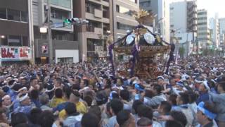 平成28年　上野＜下谷神社＞千貫神輿【迷走】渡御＝宮入道中～宮入