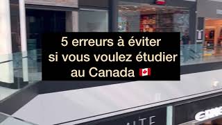 5 erreurs à éviter si vous voulez étudier au Canada 🇨🇦. #immigration #canada #enloja #quebec