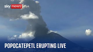 Watch Mexico’s Popocatépetl volcano