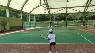 2016/08/08 あゆ（7歳9ヶ月・2年生）テニス u9グリーンボール大会