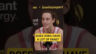 Iowa Hawkeye Caitlin Clark on playing arenas full of fans #iowahawkeyes #caitlinclark #viral