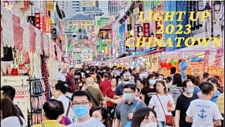 SINGAPORE, CHINATOWN 牛车水 - GREATEST LIGHT- UP, STREET FOOD BAZAAR [Rabbit Year 2023]