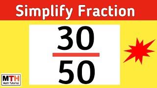 How to simplify the fraction 30/50 | 30/50 Simplified