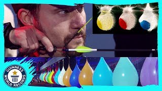 1 Arrow VS 38 Water Balloons - Guinness World Records
