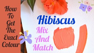 How to match the colour with original flower | How to make orange shade Hibiscus colour #hibiscus