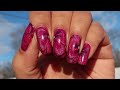 merry berry water marble 12 days of christmas nail art day 12 finale diy tutorial mslp