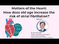 Health Talk: Matters of the Heart: How does old age increase the risk of atrial fibrillation?