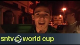 Algeria fans celebrate win - Brazil World Cup 2014