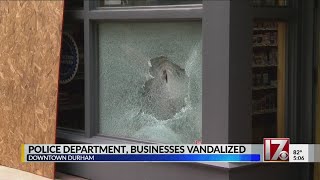 Police department, businesses vandalized in Durham after protests