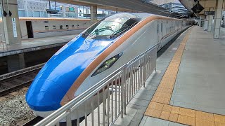 JR東日本 E7系 F15編成 12両編成  はくたか561号 敦賀 行  北陸新幹線 長野駅 新幹線ホーム 12番線を発車