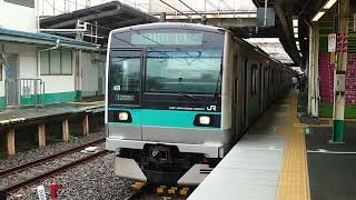 E233系2000番台東マト15編成 JR常磐線各駅停車我孫子行 松戸駅発車