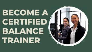 Become a certified balance trainer