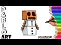 How To Draw Snow Golem from Minecraf | Learn to Draw  step by step
