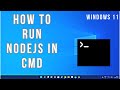 How to run Nodejs in cmd | How to Run Node.js scripts from the command line