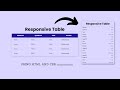 How To Create Responsive Table Using HTML And CSS | Simple Tutorials For Beginner