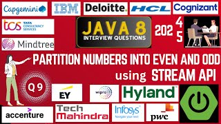 Java 8 Stream API Interview Questions: Partition Numbers into Even and Odd from List using Java 8