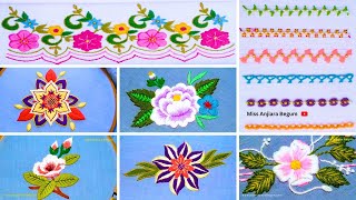 7 Exclusive Hand Embroidery Designs || Miss Anjiara Begum