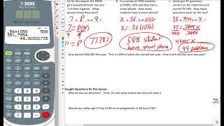 8.1 Solving Percent Problems (Part 2)
