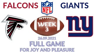 🏈Atlanta Falcons vs New York Giants Week 3 NFL 2021-2022 Full Game Watch Online, Football 2021