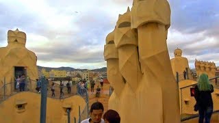 西班牙巴塞隆納米拉之家5/10奇幻屋頂鳥瞰中庭 Casa Milà, Barcelona (Spain)