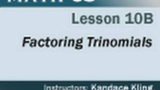 Math 65 - Lesson 10b
