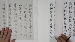 千字文を筆ペンで書く　明の時代、文徴明の作品