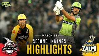 Match 24 - Lahore Qalandars Vs Peshawar Zalmi - Second Innings Highlights