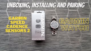 unboxing and pairing Garmin speed/cadence sensors 2 with Garmin watch