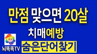 재미있고 쉬운 숨은단어찾기,치매예방 활동 #606