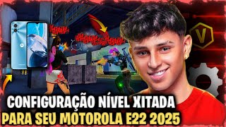 SAIU ⚙️ MELHOR SENSIBILIDADE E DPI MOTO E22 NOVA ATUALIZAÇÃO FREE FIRE 2025