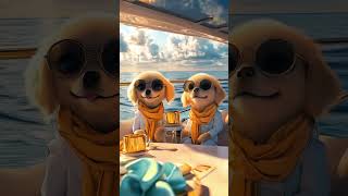 🐶사랑스러운 강아지 커플의 럭셔리 요트  휴양 🚢(A Luxurious Yacht Getaway of a Lovely Dog Couple)#shorts 19 #dog #cute