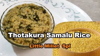 తోటకూర  సామల అన్నం | Saamalu(Little Millet)Thotakura Rice | Amaranthus Little Millets Rice|chef mani