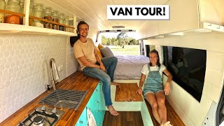Van Tour | DIY SPRINTER CONVERSION - Off-grid tiny home on wheels| VAN LIFE